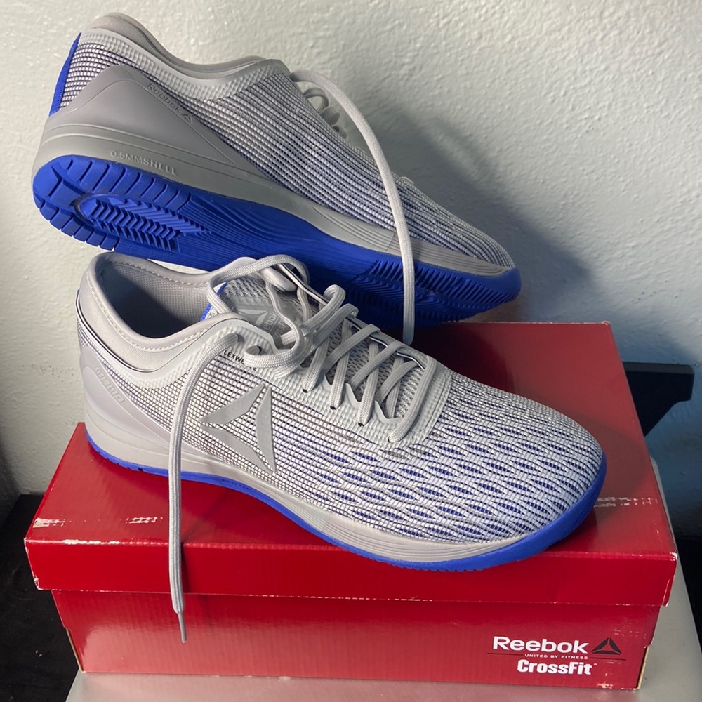 Reebok CrossFit Nano 8.0 Men’s Size 9.5 Stark Grey & Blue